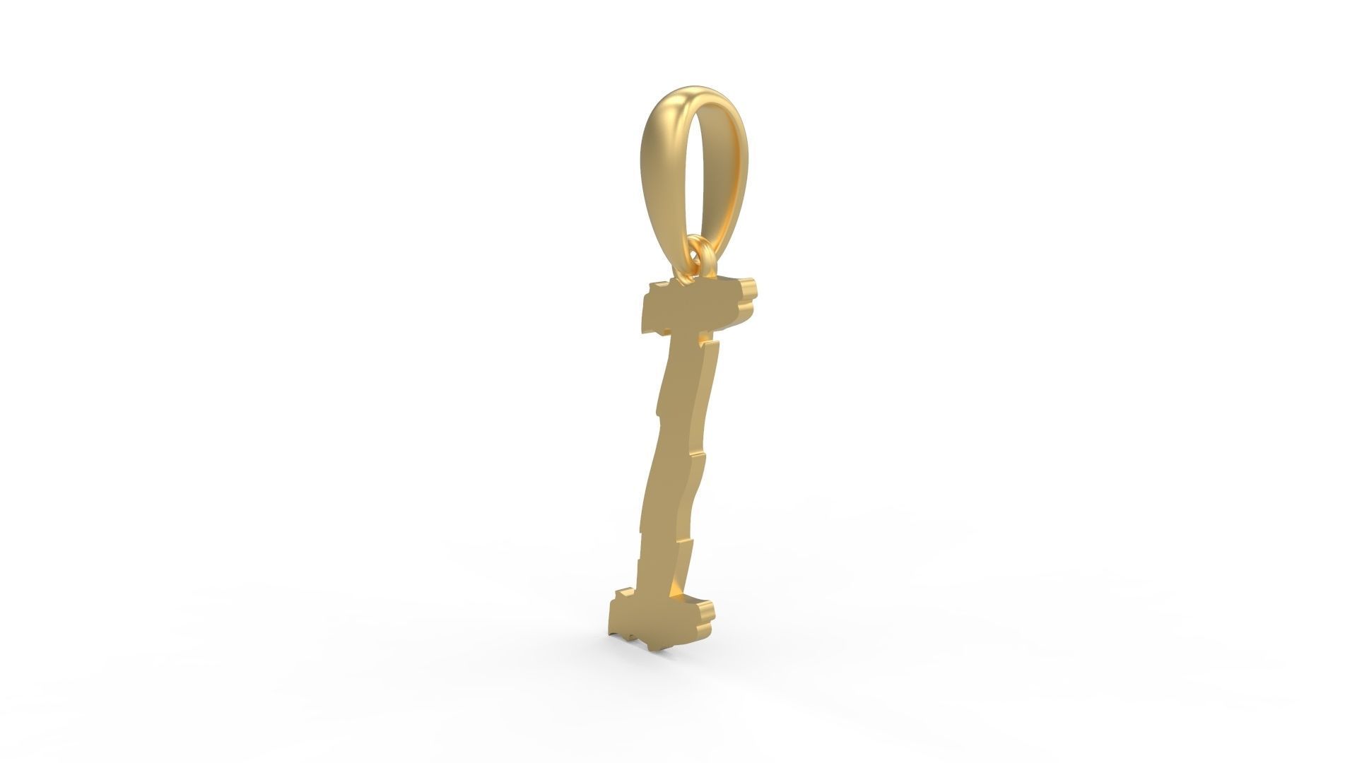 Initial Letters Pendant Clawster I 3D print model_1