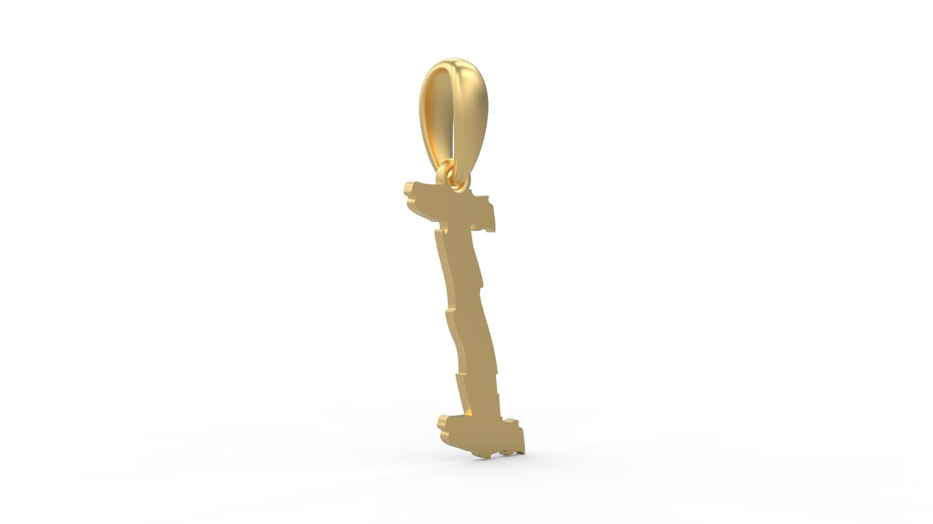 Initial Letters Pendant Clawster I 3D print model_3