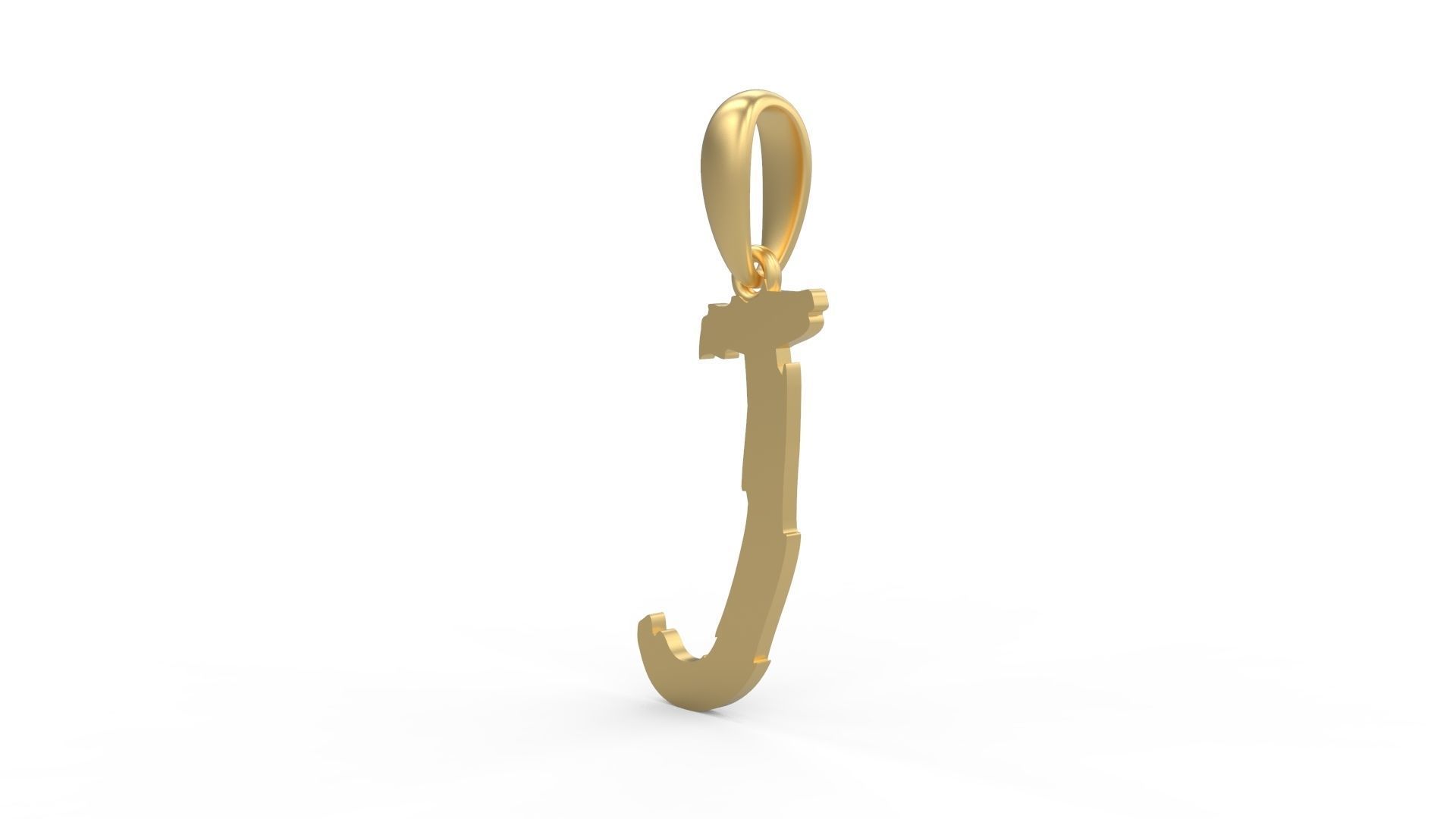 Initial Letters Pendant Clawster J 3D print model_1
