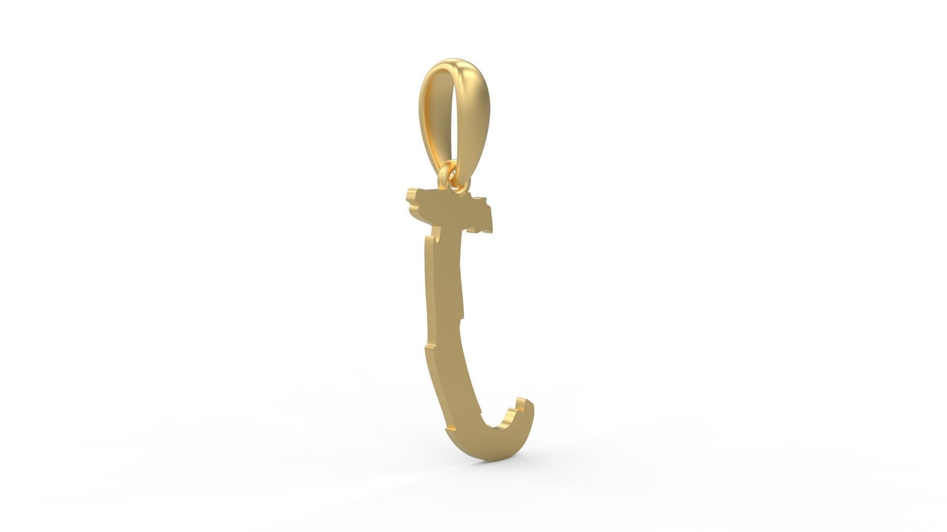 Initial Letters Pendant Clawster J 3D print model_3