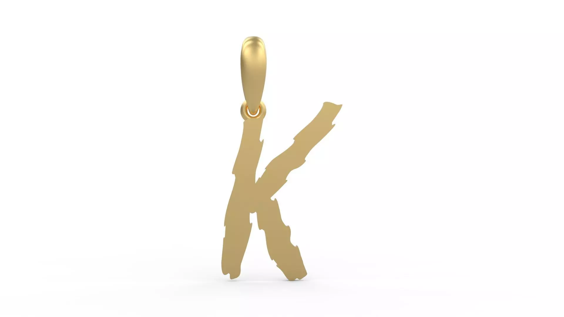 Initial Letters Pendant Clawster K 3D print model_0