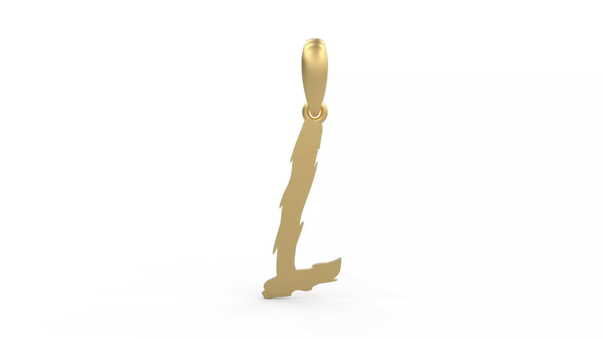 Initial Letters Pendant Clawster L 3D print model_0