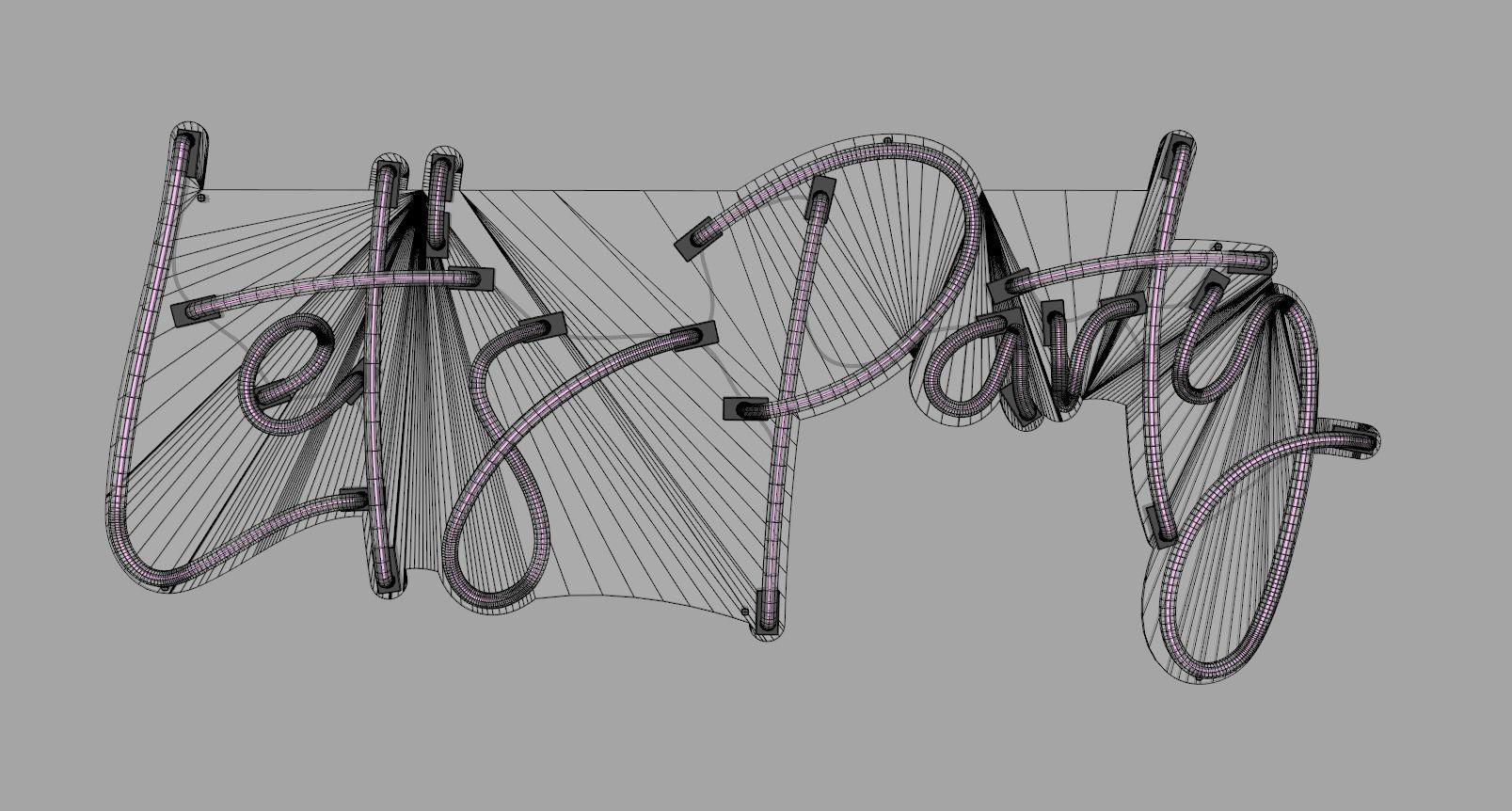 Lets Party - Neon Sign 3D model_6