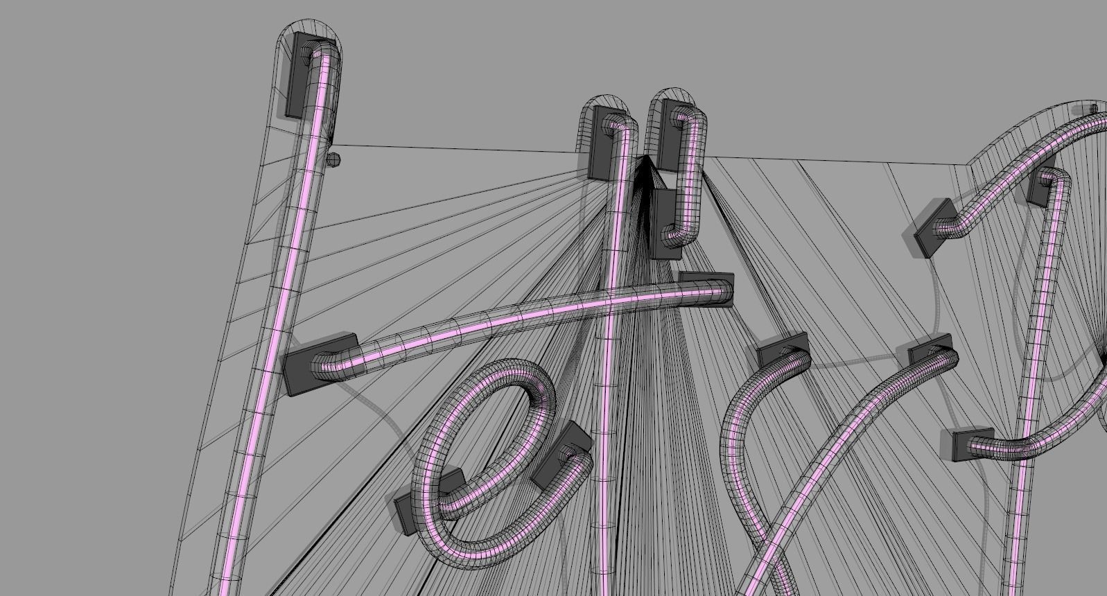 Lets Party - Neon Sign 3D model_8