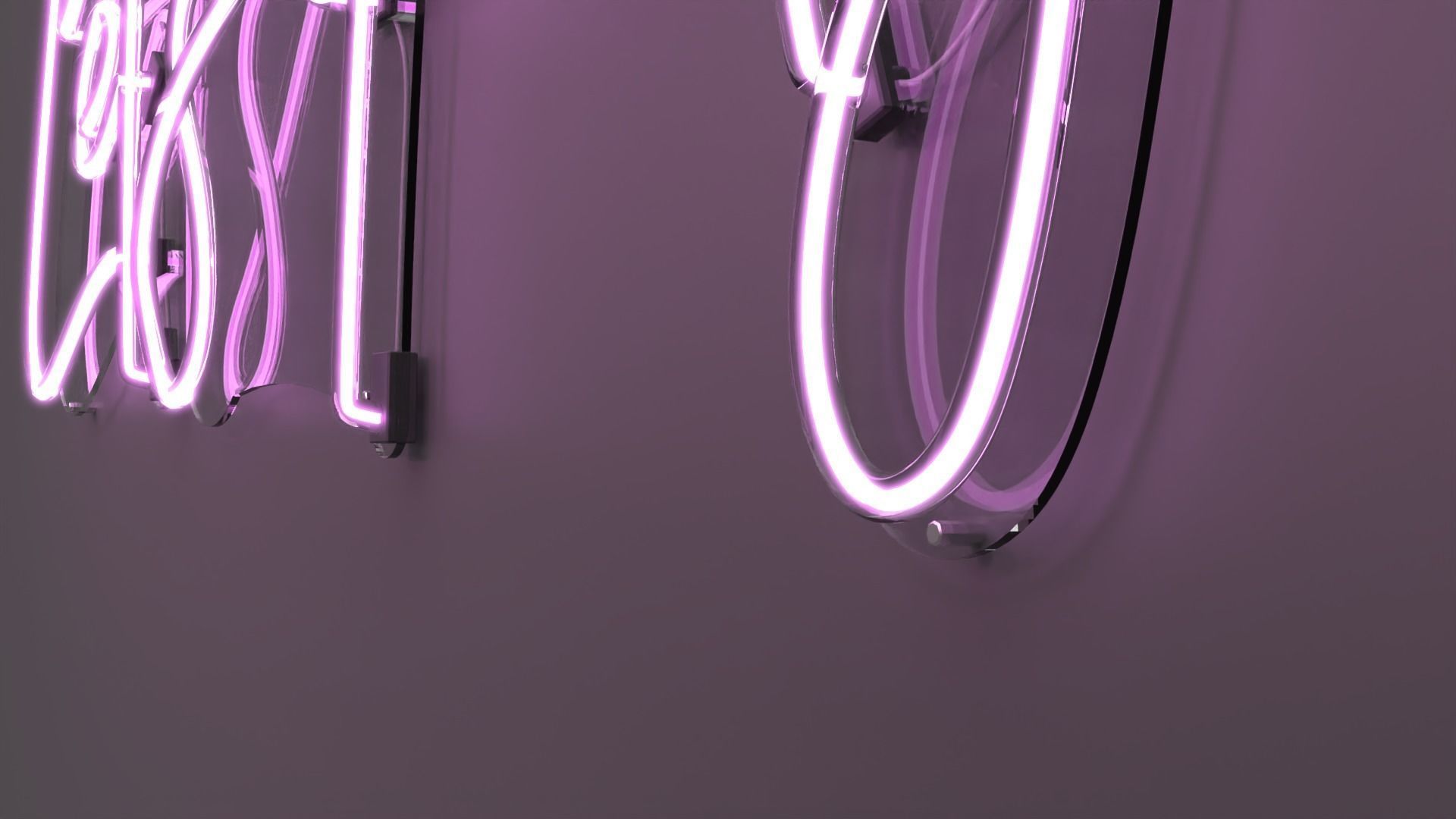 Lets Party - Neon Sign 3D model_4