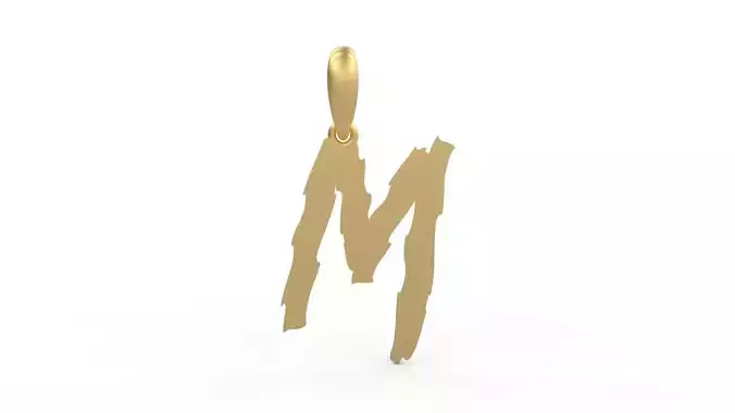 Initial Letters Pendant Clawster M 3D print model
