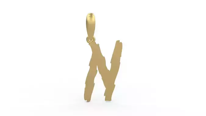 Initial Letters Pendant Clawster N 3D print model