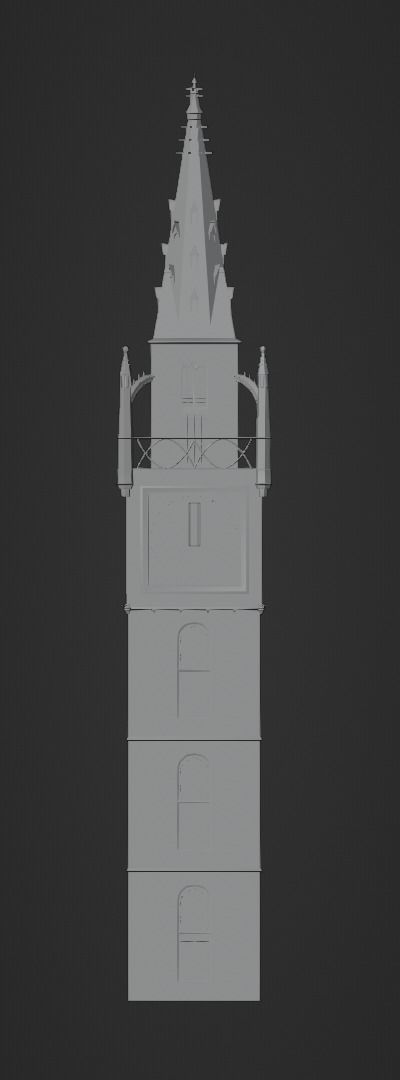Victorian Clock Tower 3D model_5