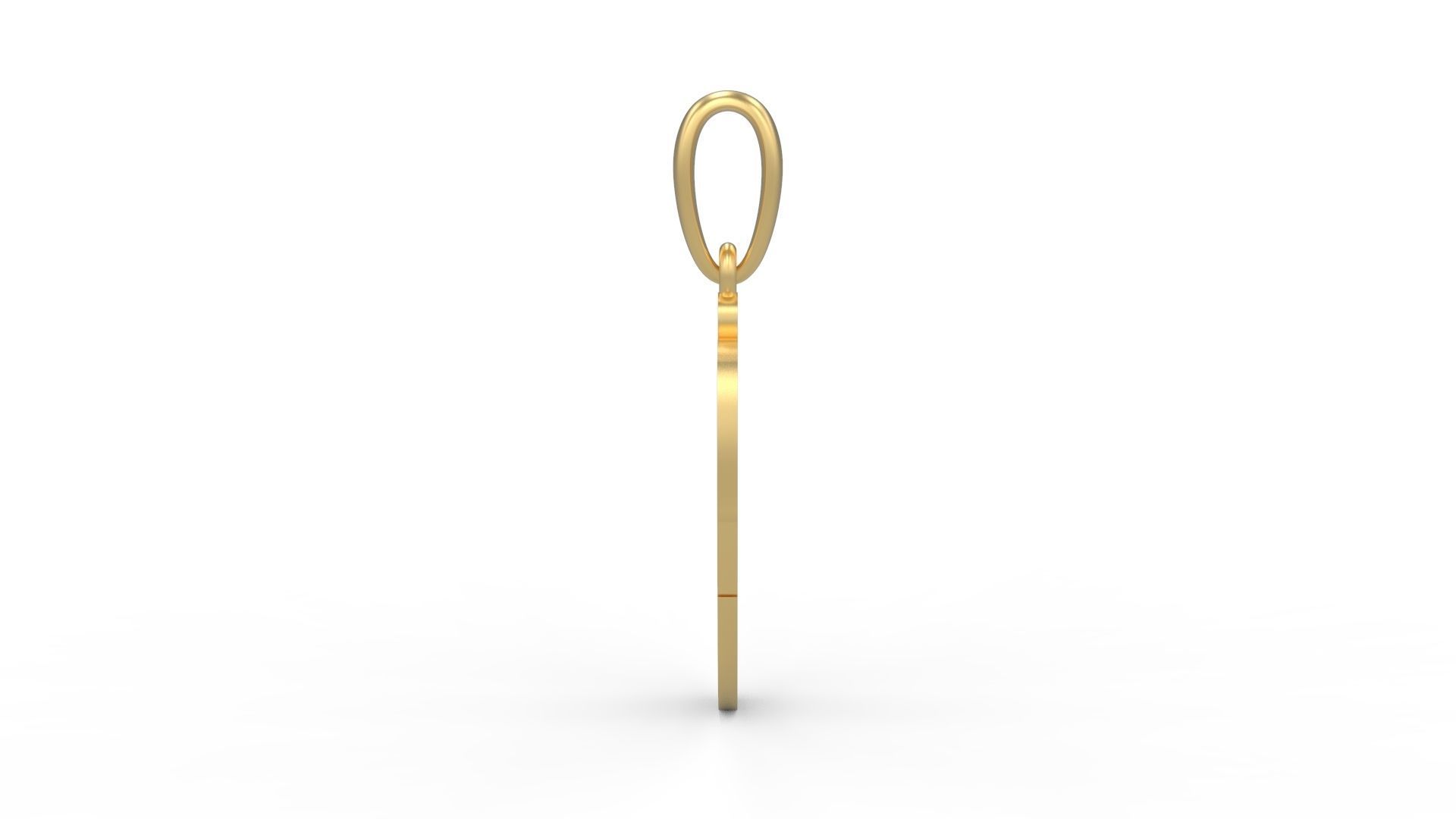 Initial Letters Pendant Clawster O 3D print model_2