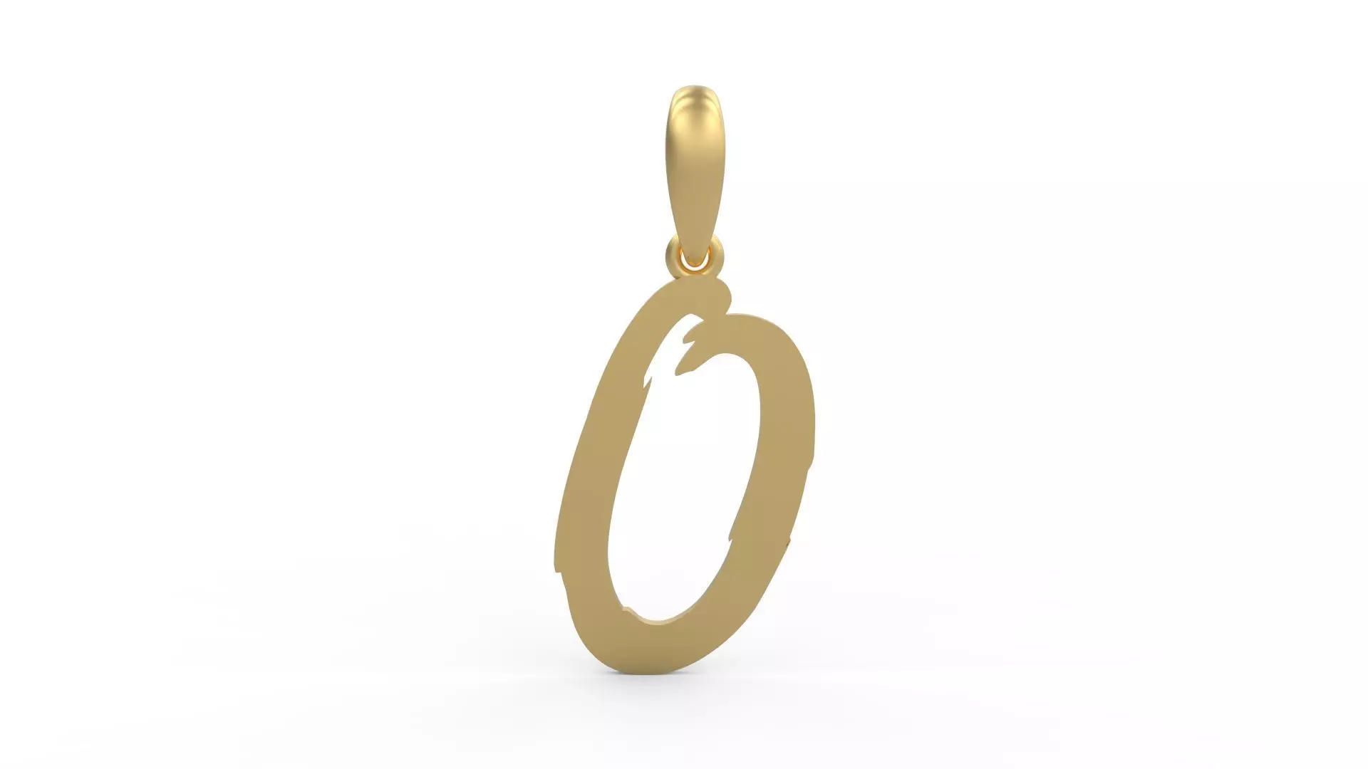 Initial Letters Pendant Clawster O 3D print model_0