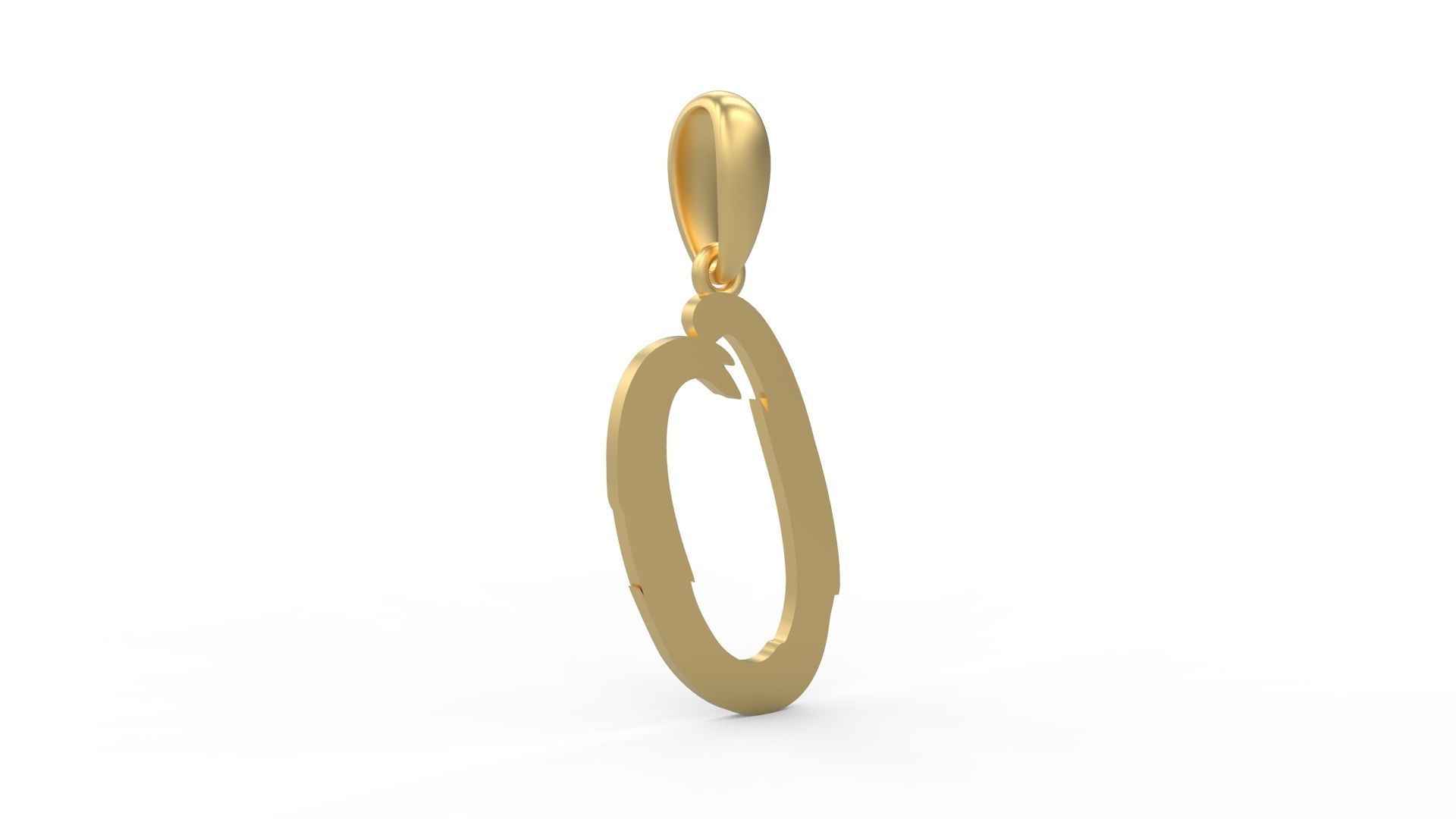 Initial Letters Pendant Clawster O 3D print model_3