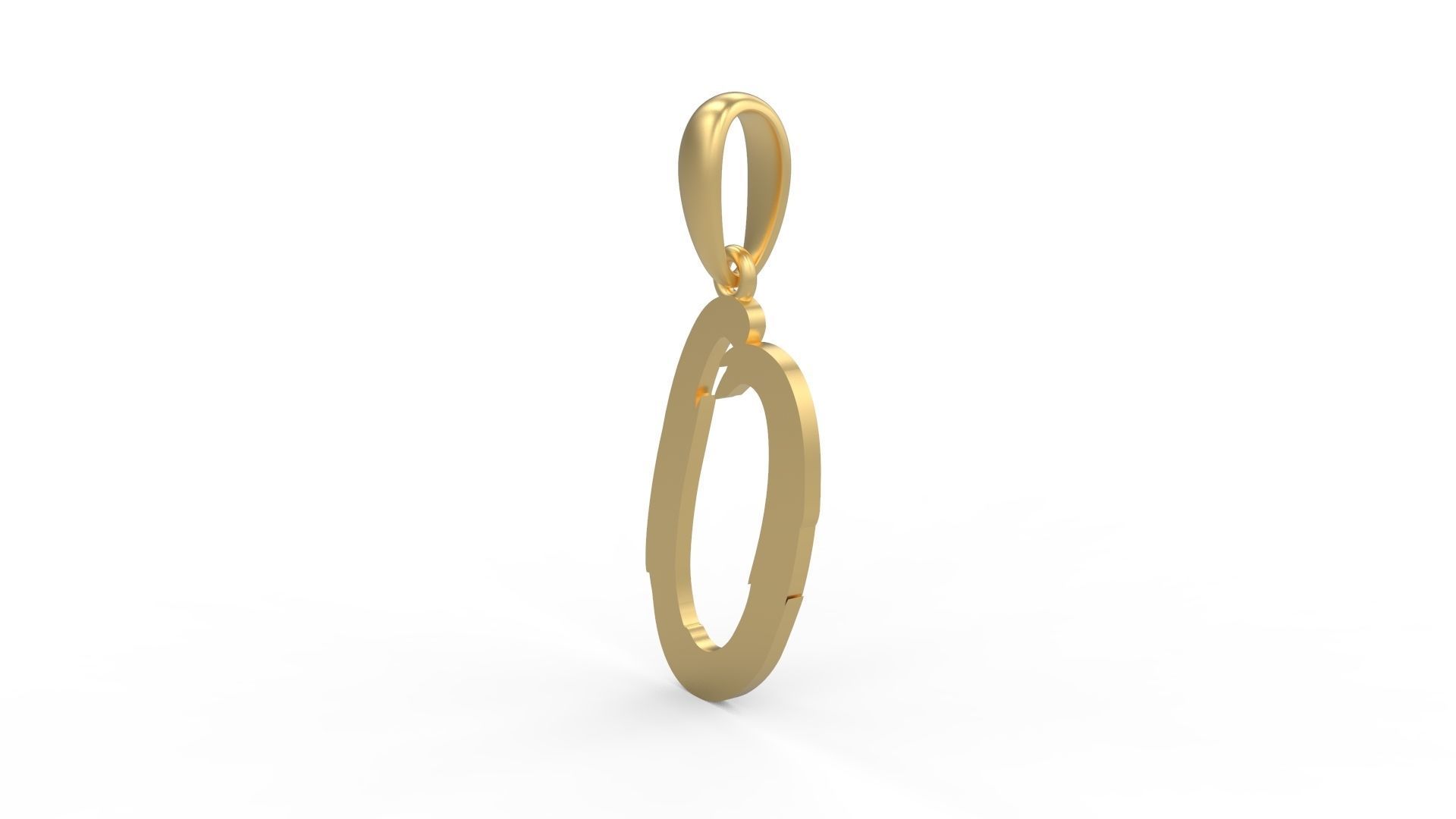 Initial Letters Pendant Clawster O 3D print model_1