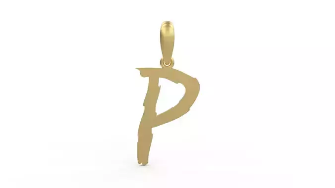 Initial Letters Pendant Clawster P 3D print model