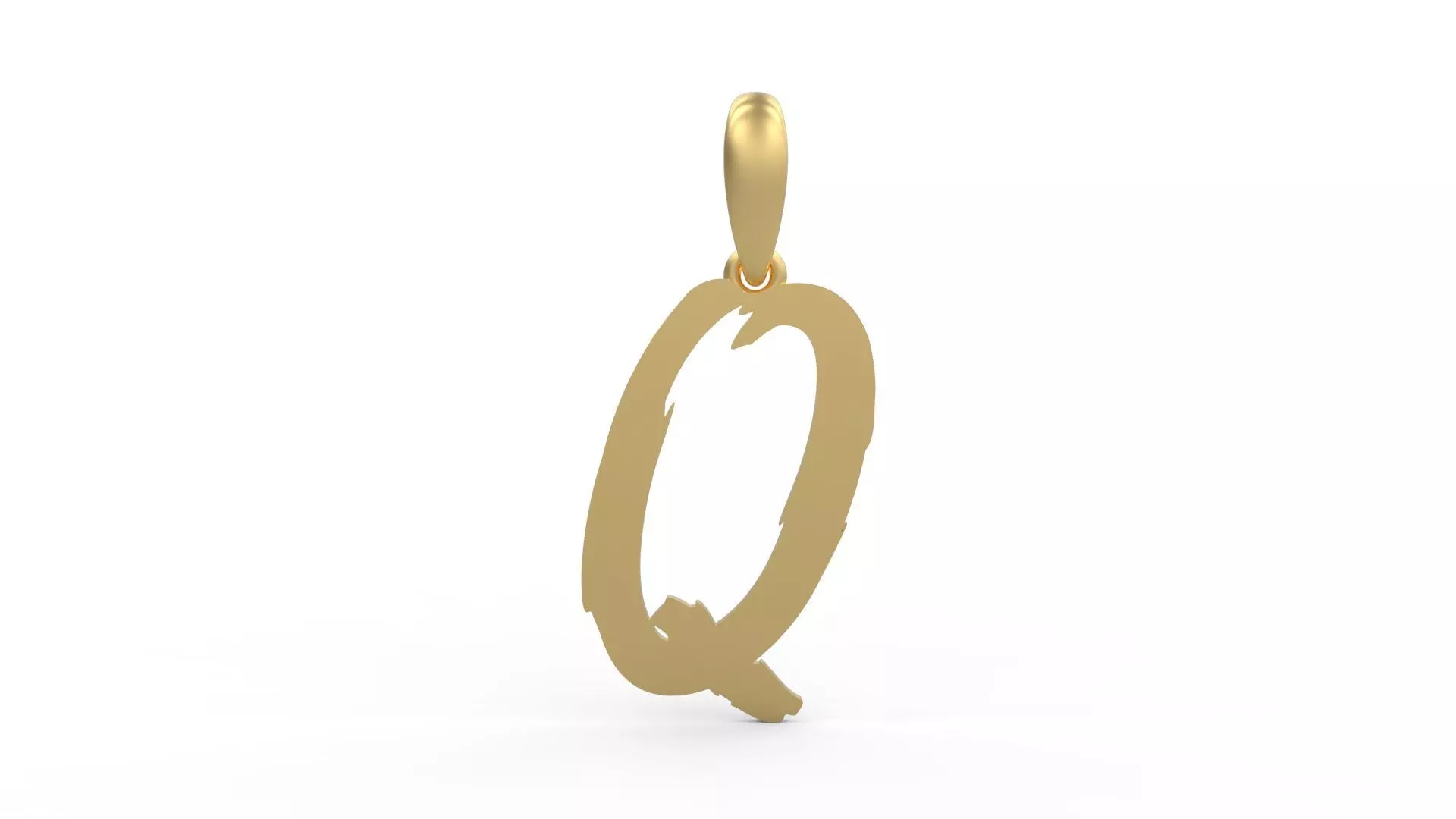 Initial Letters Pendant Clawster Q 3D print model_0