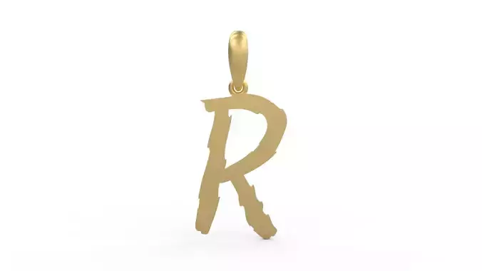 Initial Letters Pendant Clawster R 3D print model
