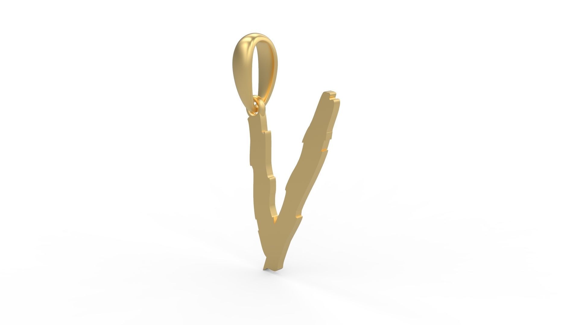 Initial Letters Pendant Clawster V 3D print model_1