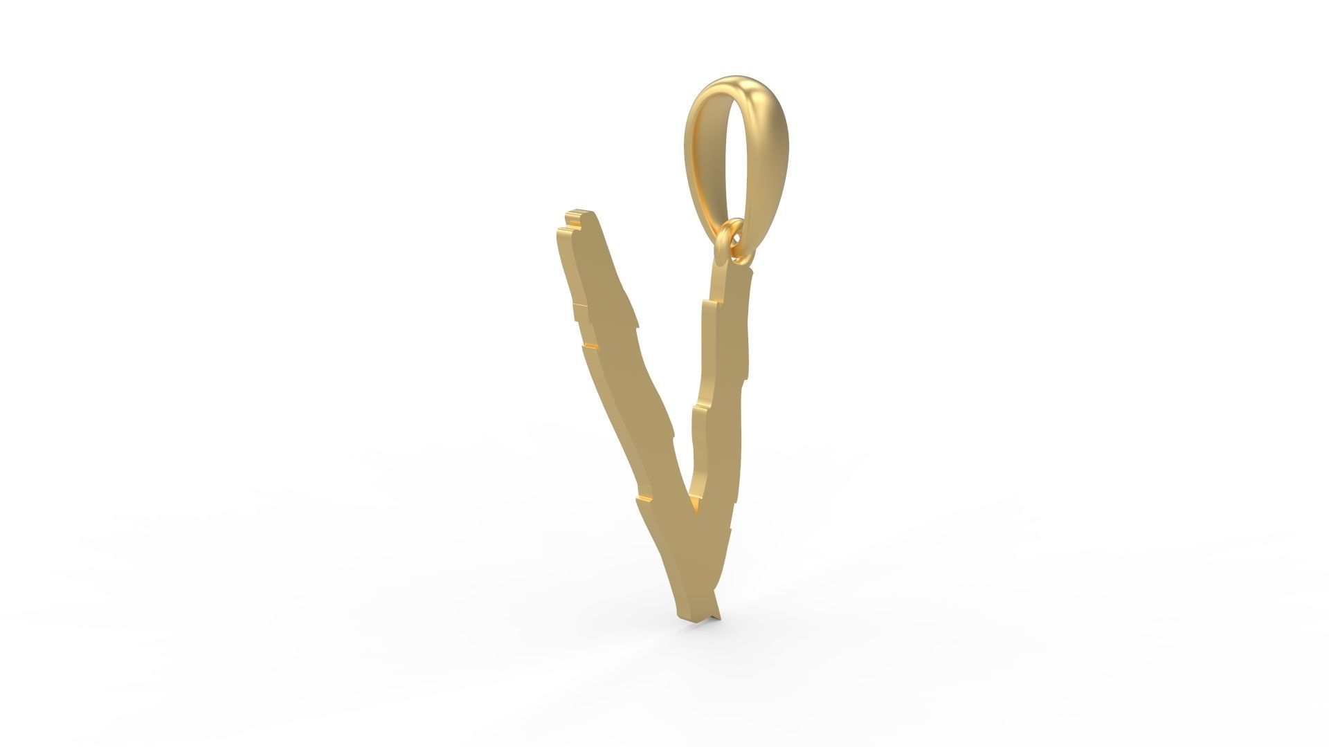 Initial Letters Pendant Clawster V 3D print model_3