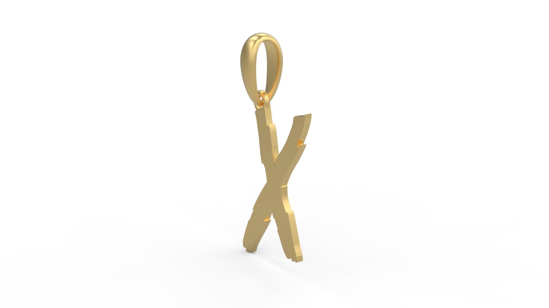 Initial Letters Pendant Clawster X 3D print model_1