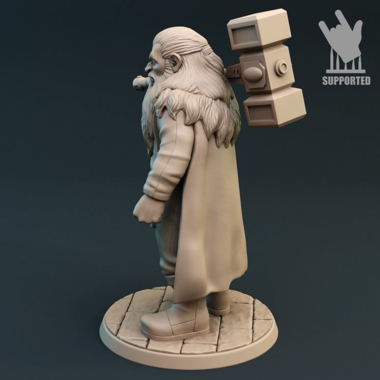 Warrior dwarf  3D print model_4