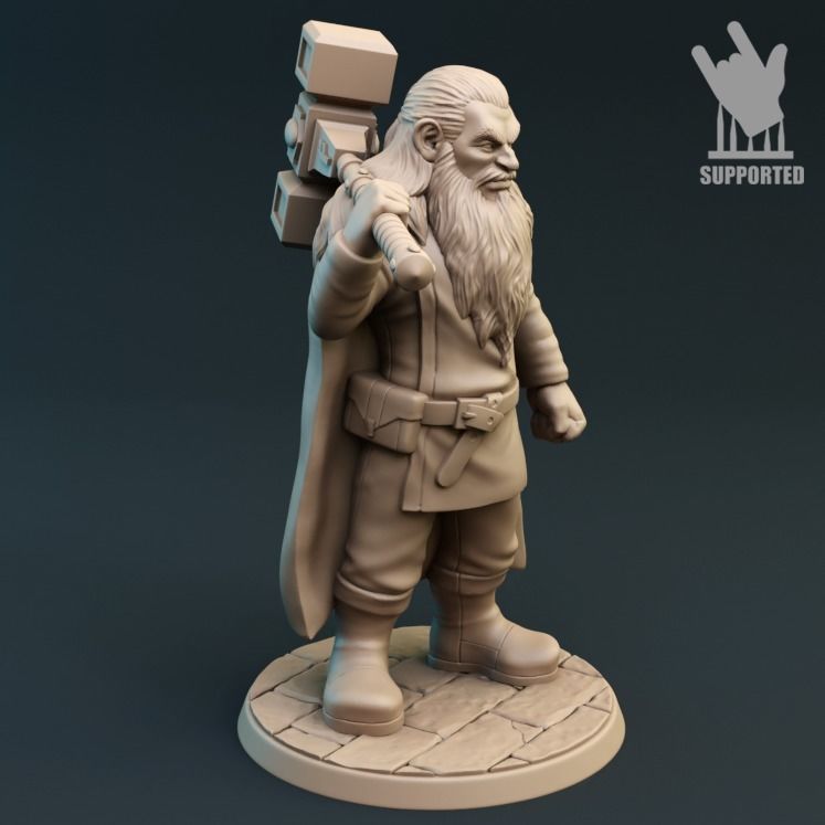 Warrior dwarf  3D print model_2