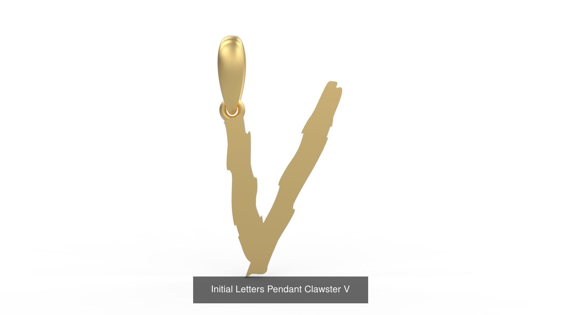 Initial Letters Pendant Alphabets Clawster 3D Model Collection_24