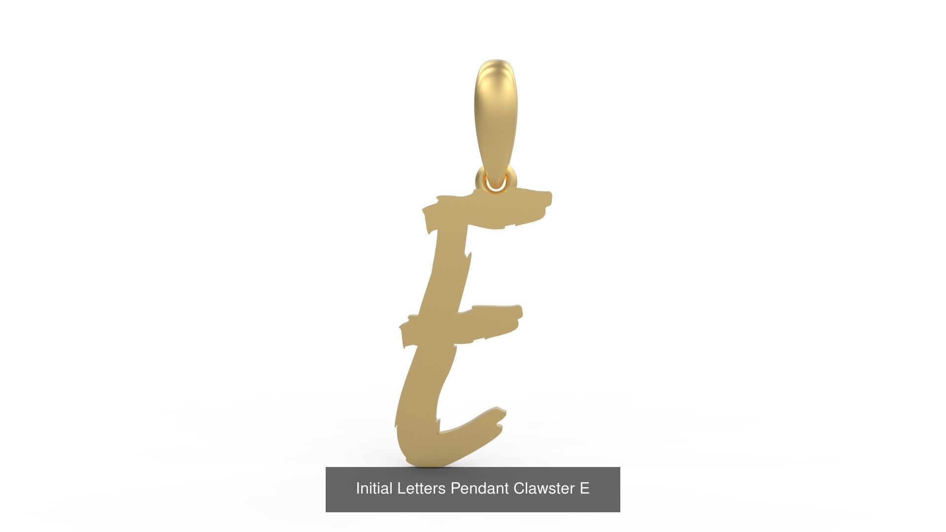 Initial Letters Pendant Alphabets Clawster 3D Model Collection_7