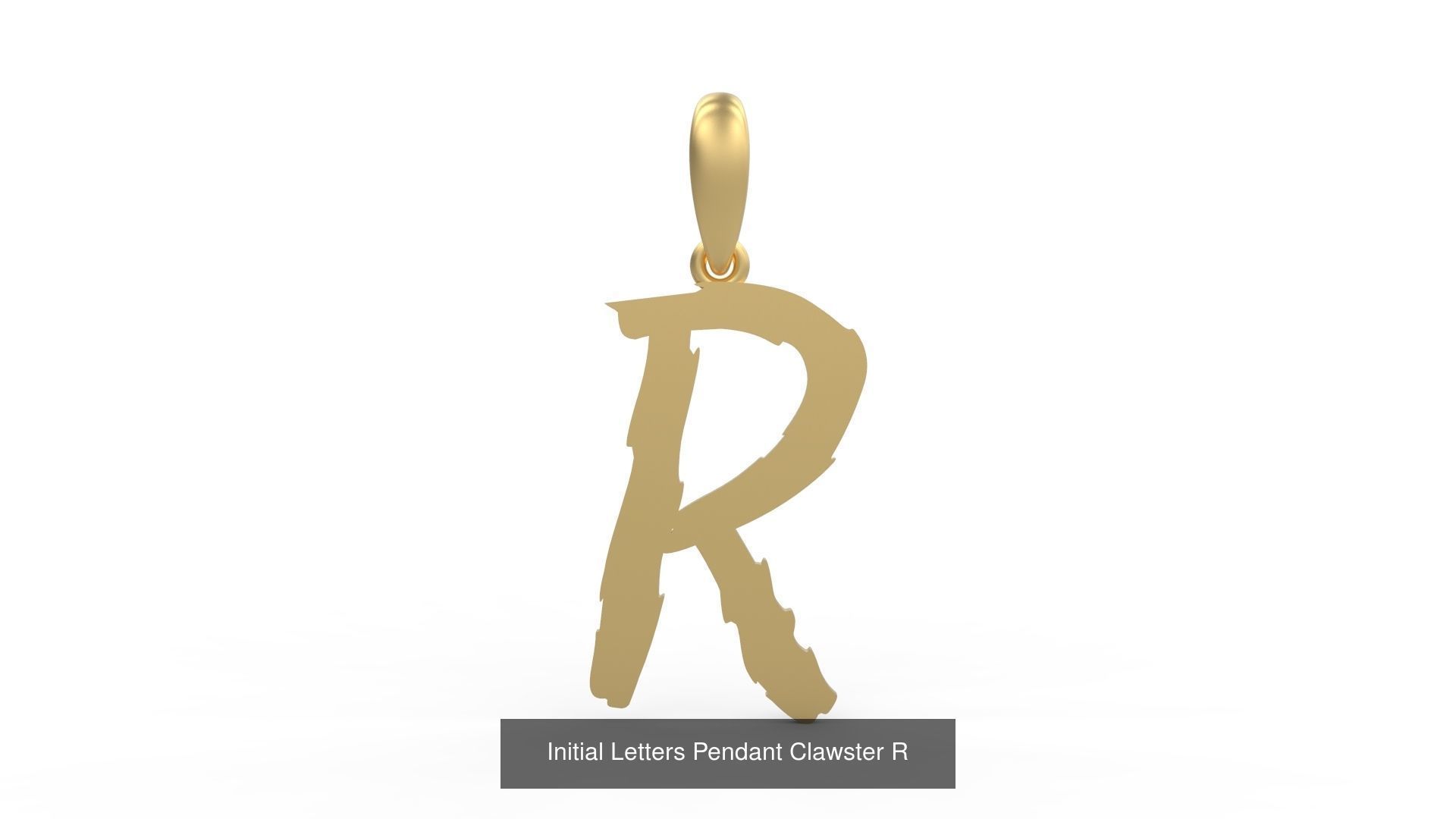 Initial Letters Pendant Alphabets Clawster 3D Model Collection_20
