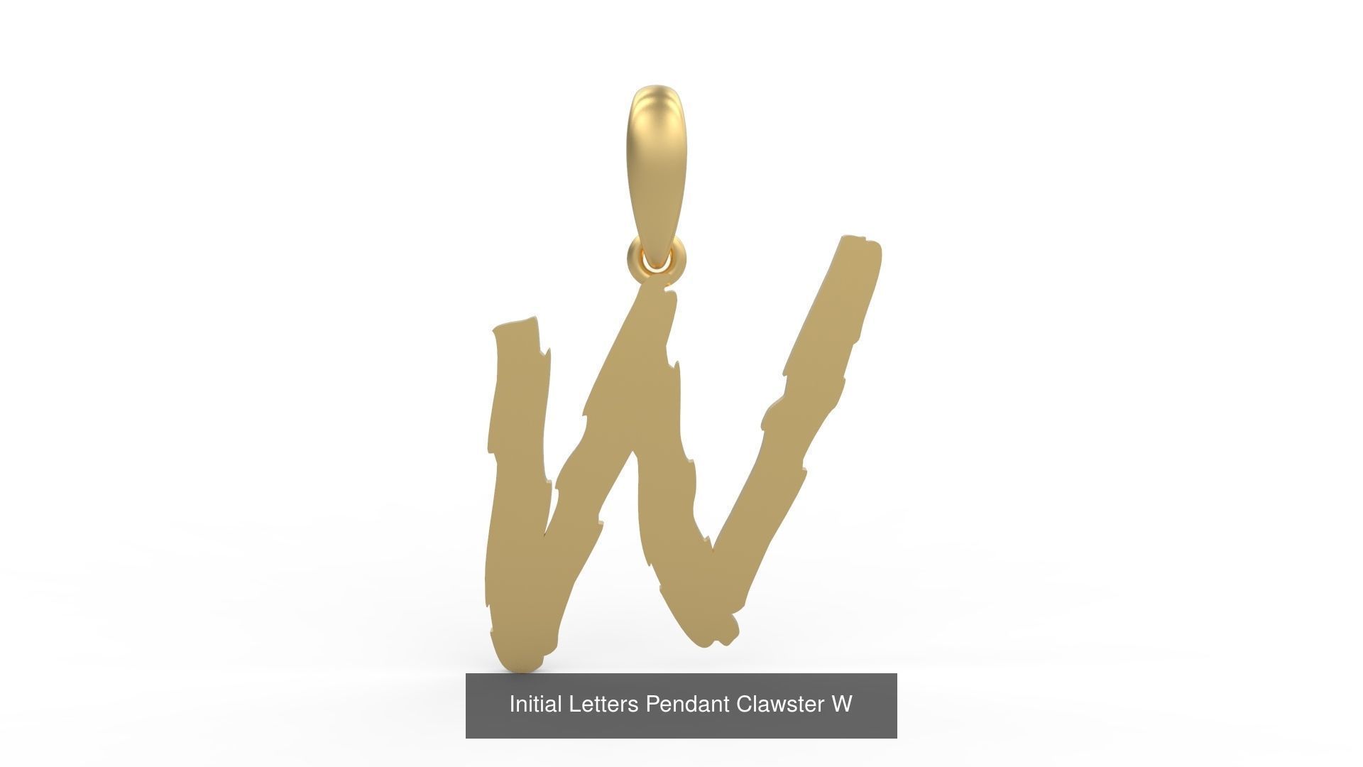 Initial Letters Pendant Alphabets Clawster 3D Model Collection_25