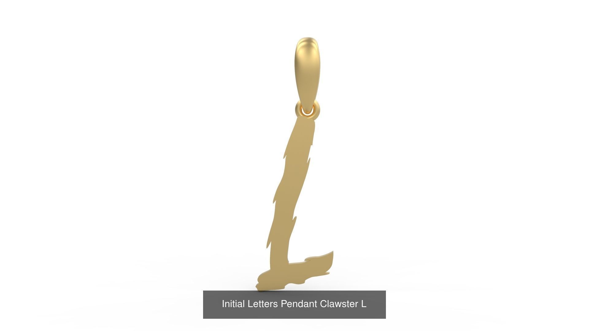 Initial Letters Pendant Alphabets Clawster 3D Model Collection_14