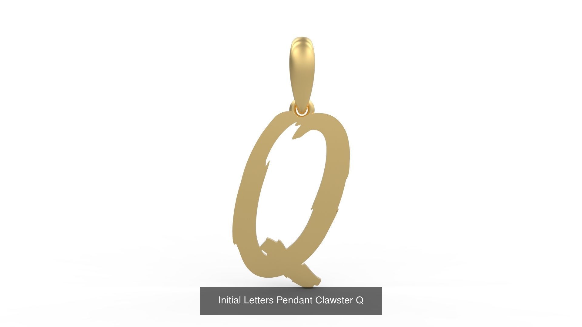 Initial Letters Pendant Alphabets Clawster 3D Model Collection_19