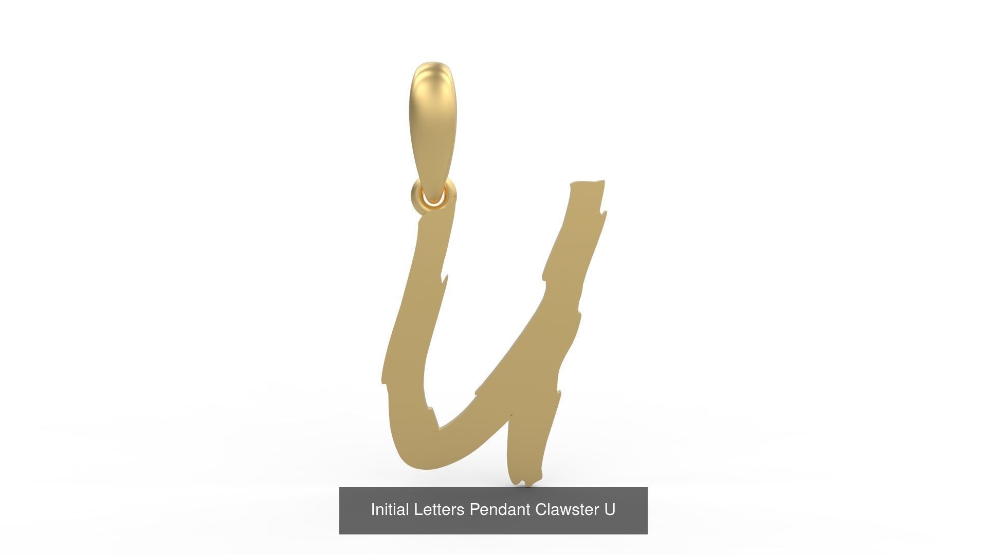 Initial Letters Pendant Alphabets Clawster 3D Model Collection_23
