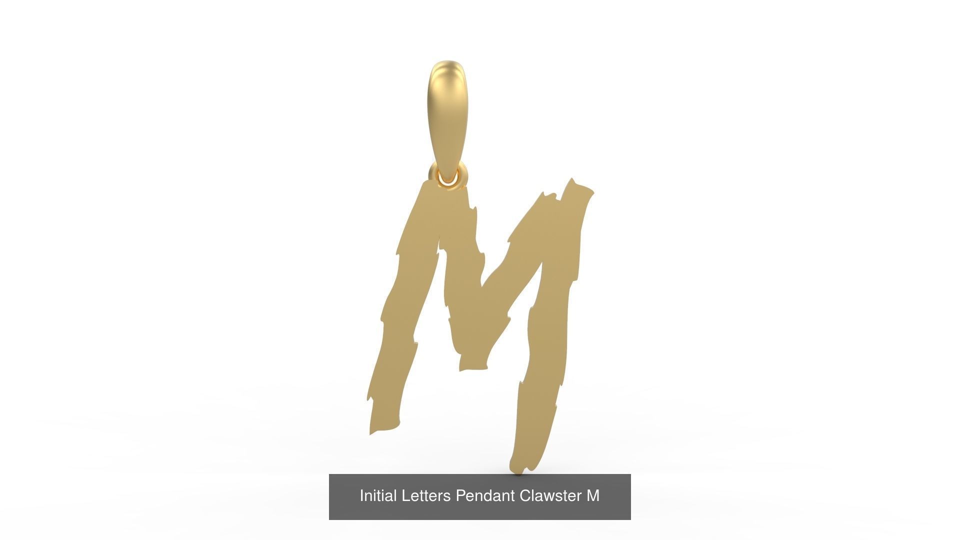Initial Letters Pendant Alphabets Clawster 3D Model Collection_15