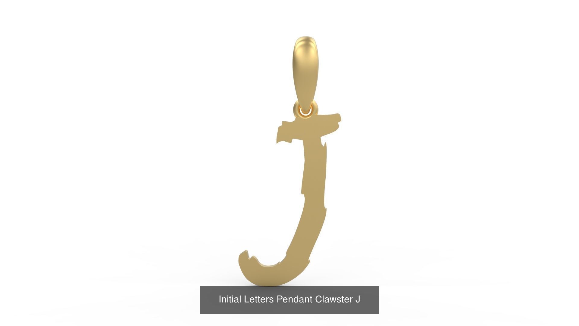 Initial Letters Pendant Alphabets Clawster 3D Model Collection_12