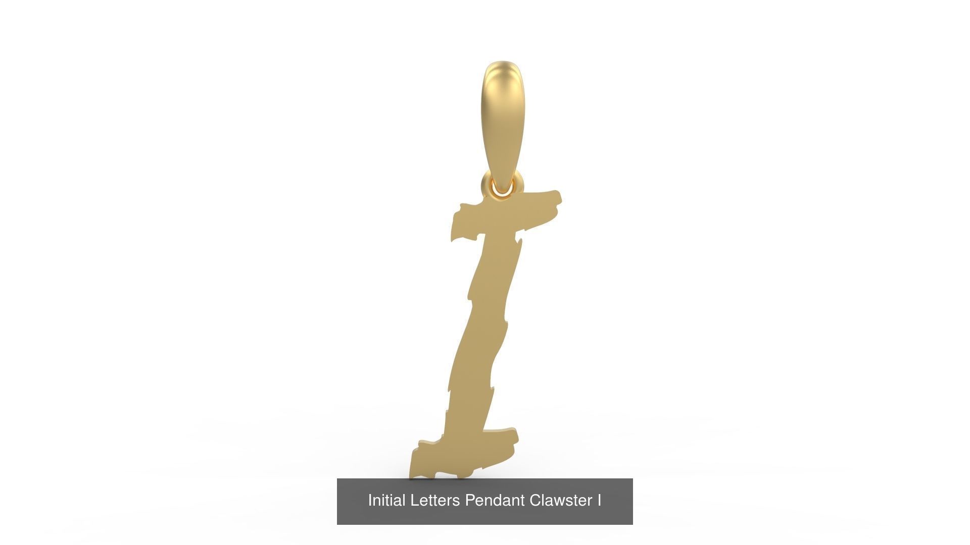 Initial Letters Pendant Alphabets Clawster 3D Model Collection_11