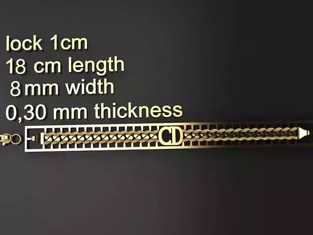 One piece fusion chain is cast directly 3D print model 8 MM CD  3D print model