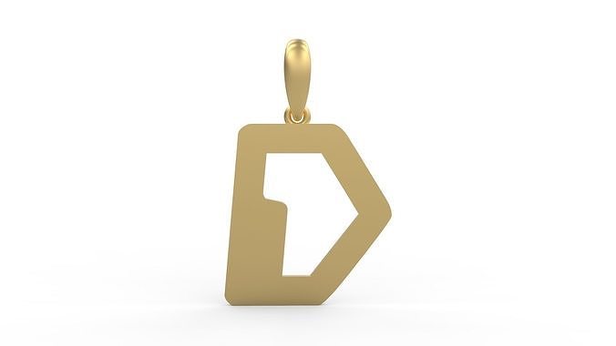 Initial Letters Pendant Videophreak D 3D print model