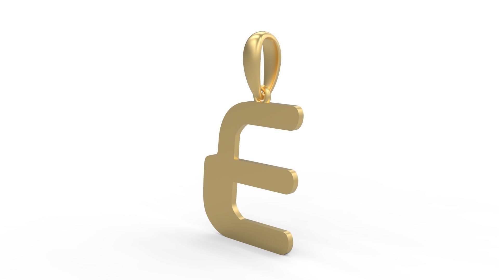 Initial Letters Pendant Videophreak E 3D print model_1