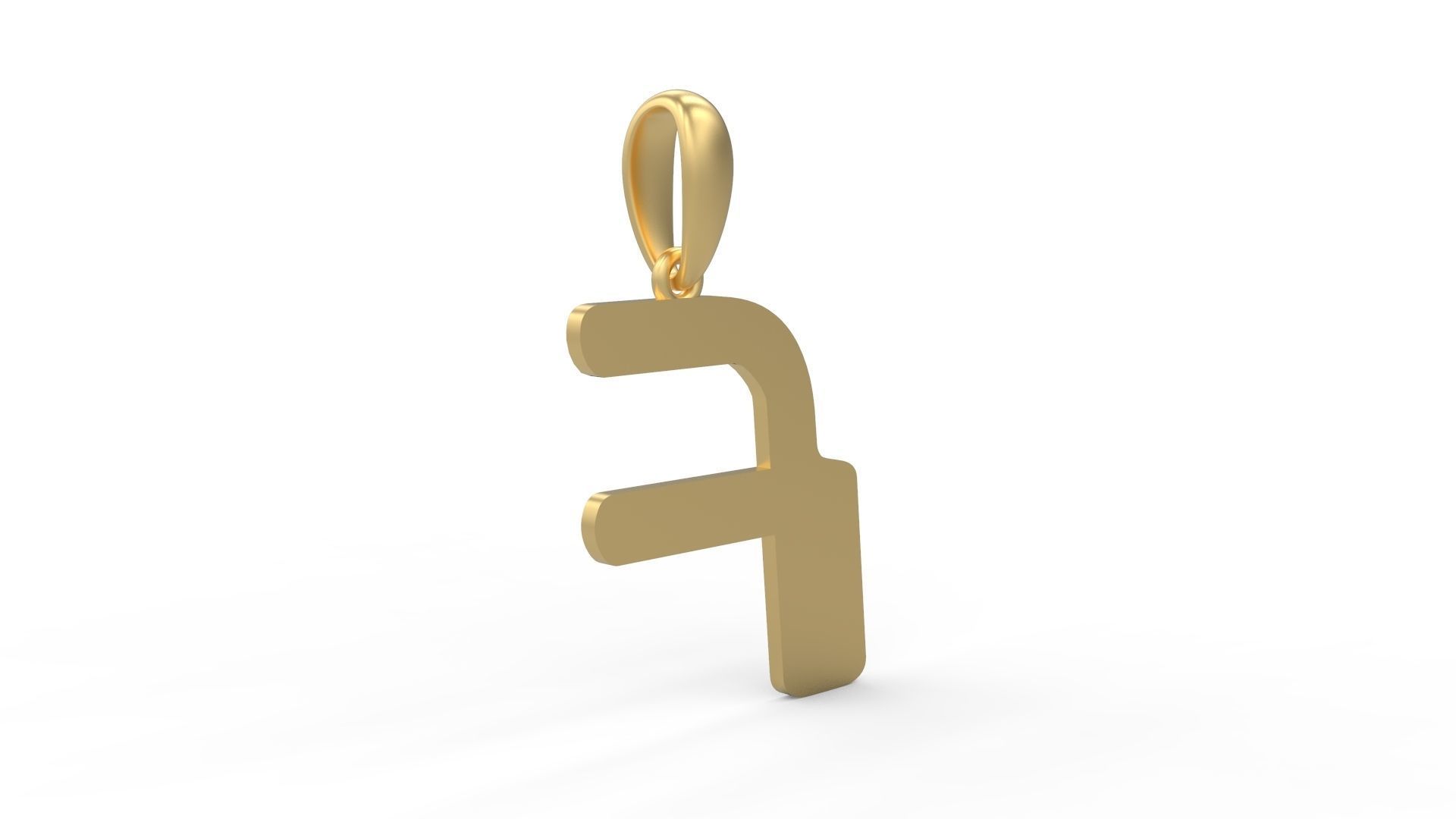 Initial Letters Pendant Videophreak F 3D print model_3