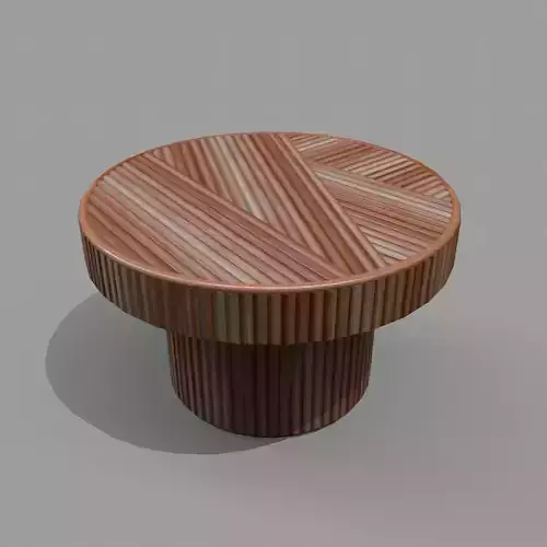 Wooden Circular Table Pbr