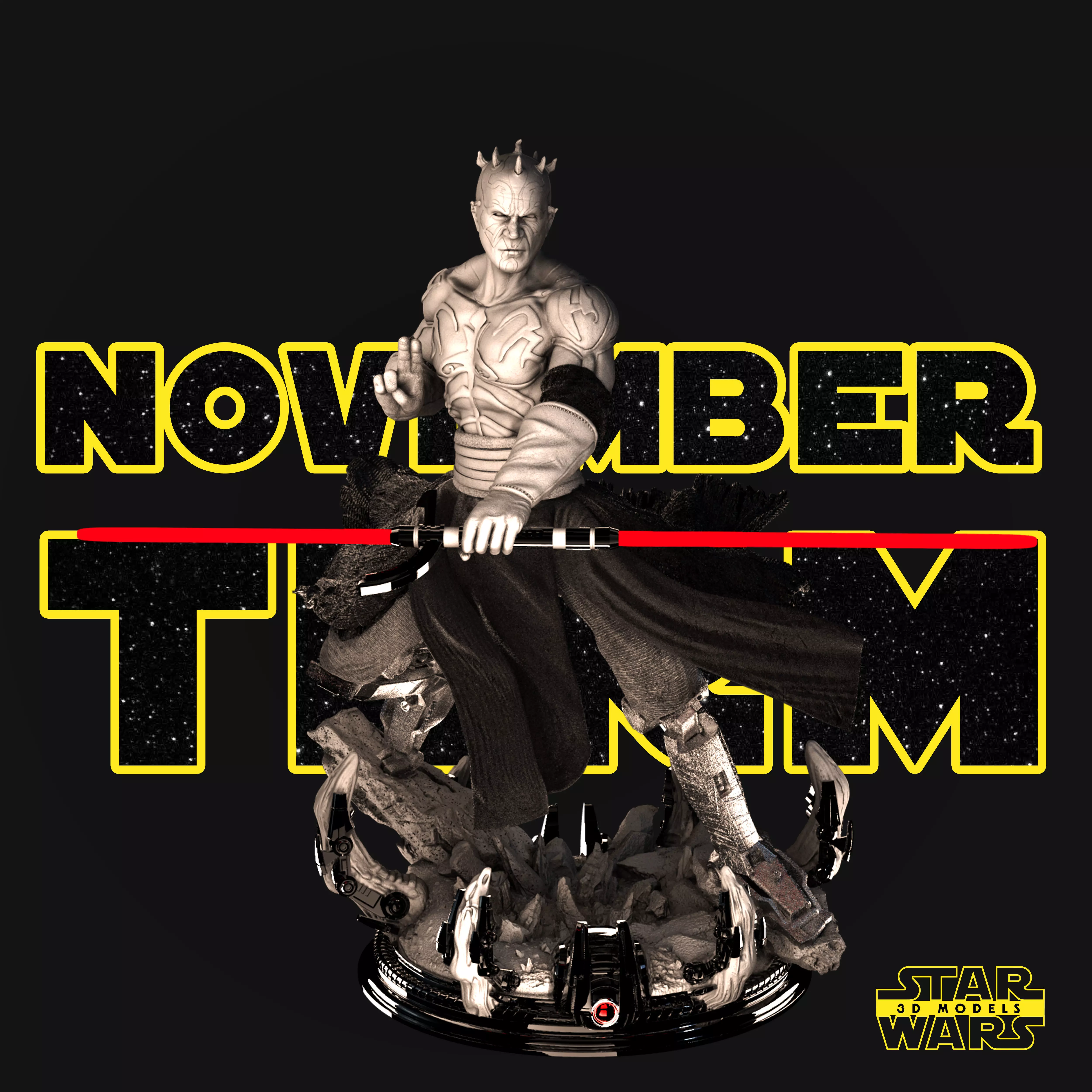 Darth Maul Sculpture - Tested and Ready for 3D printing 3D print model_0