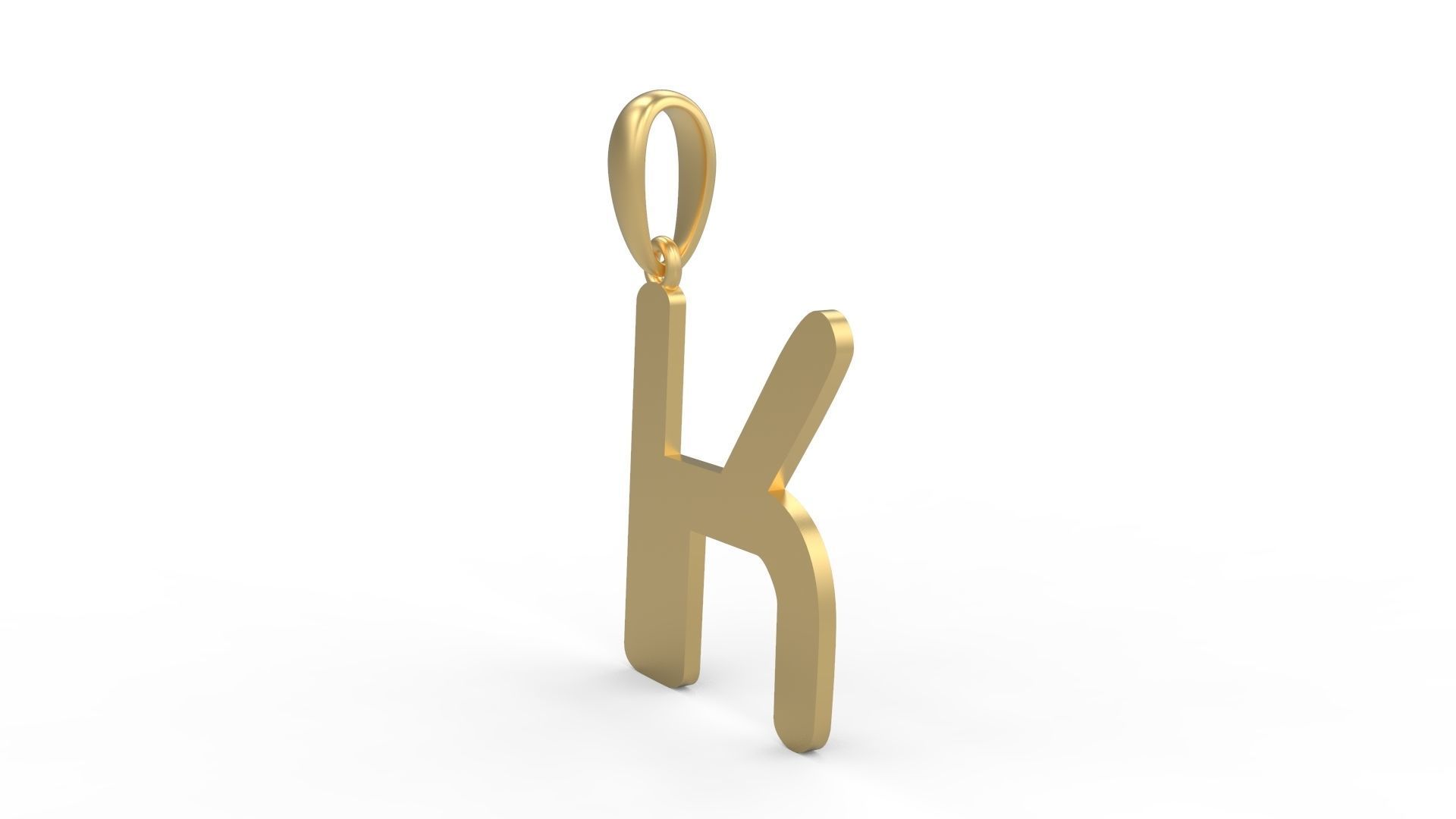 Initial Letters Pendant Videophreak K 3D print model_1