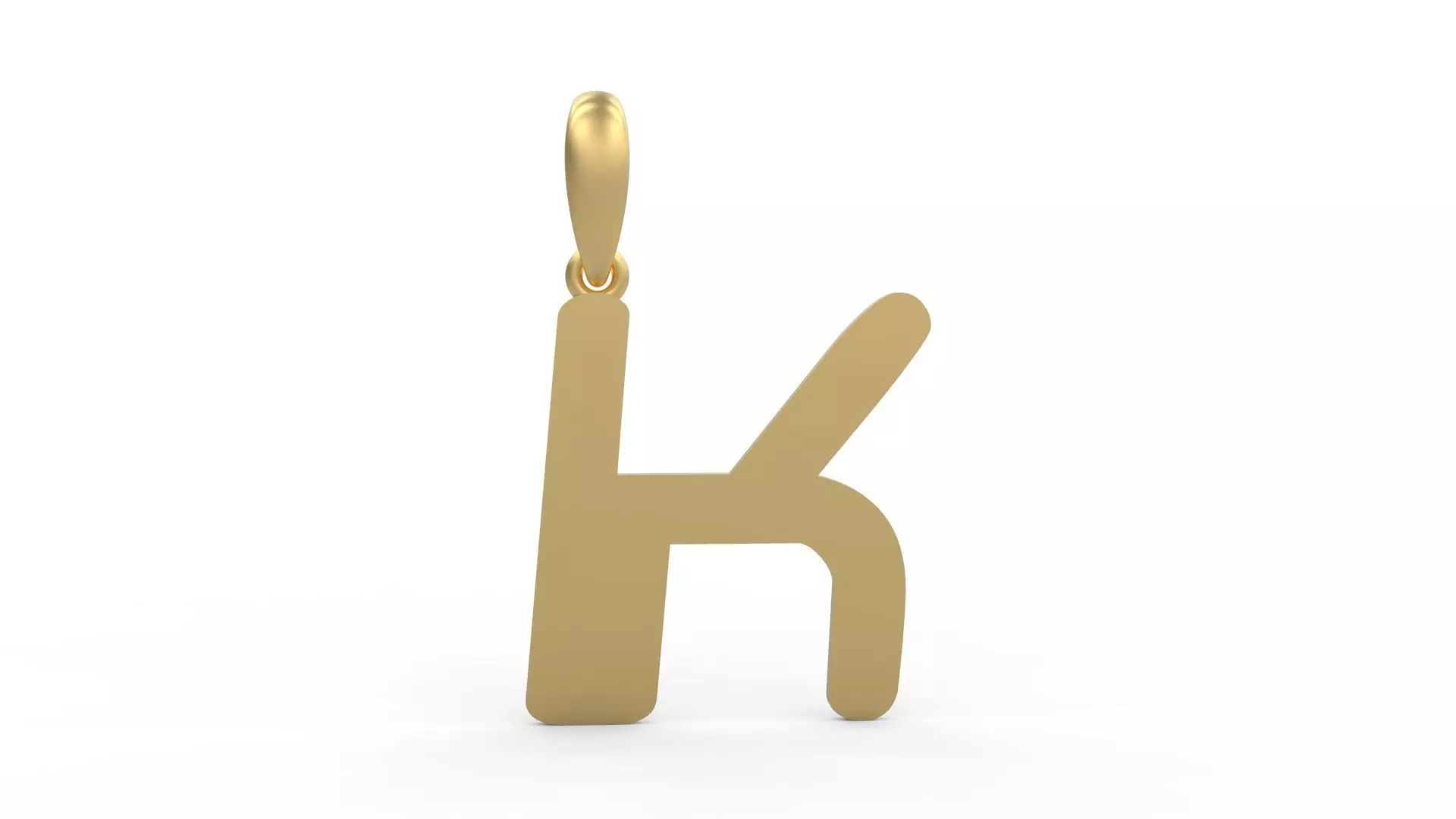 Initial Letters Pendant Videophreak K 3D print model_0