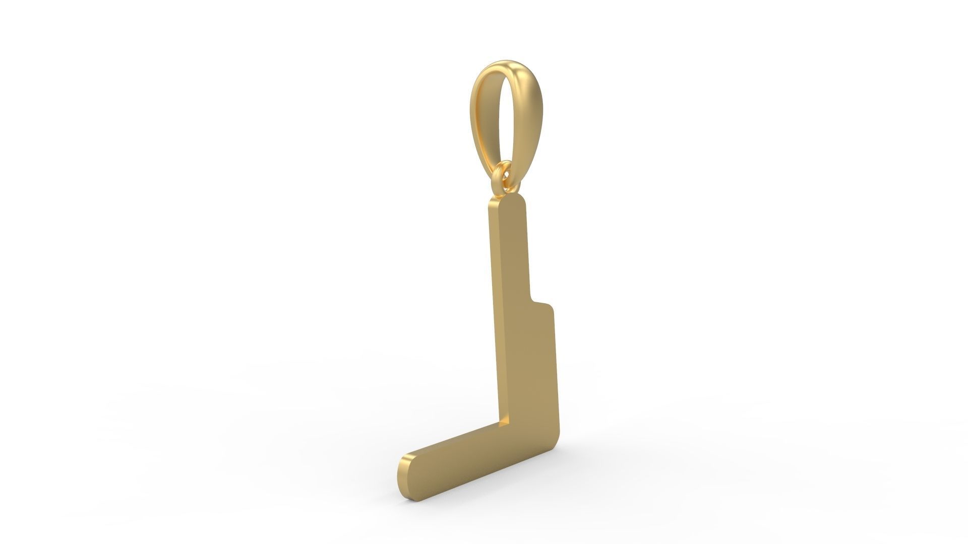 Initial Letters Pendant Videophreak L 3D print model_3