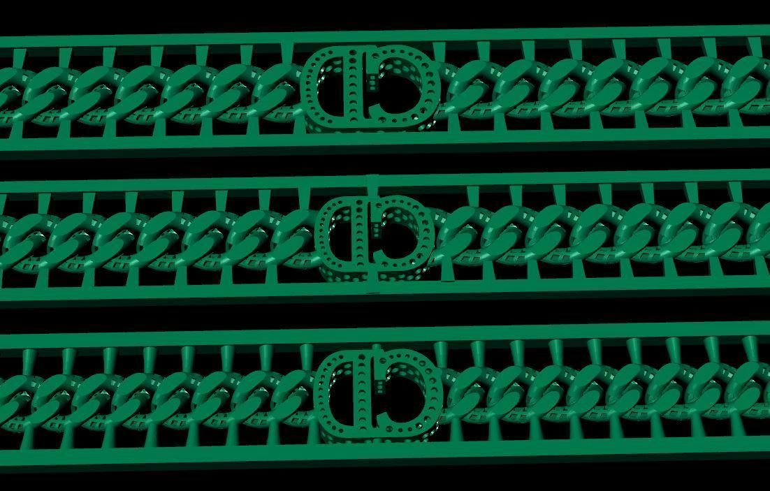 One piece fusion chain is cast directly 3DFusion model  6 7 8 mm 3D print model_3