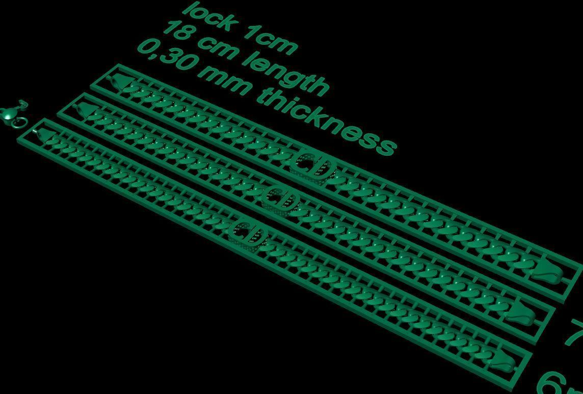 One piece fusion chain is cast directly 3DFusion model  6 7 8 mm 3D print model_2