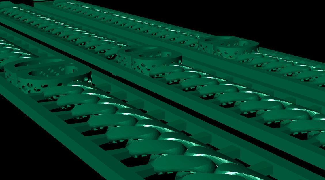 One piece fusion chain is cast directly 3DFusion model  6 7 8 mm 3D print model_4