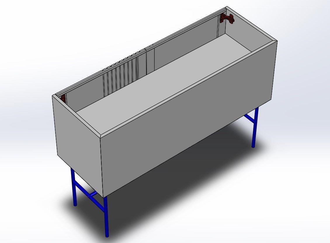 Sideboard 3D model 2 cabinet with legs 3D model_5