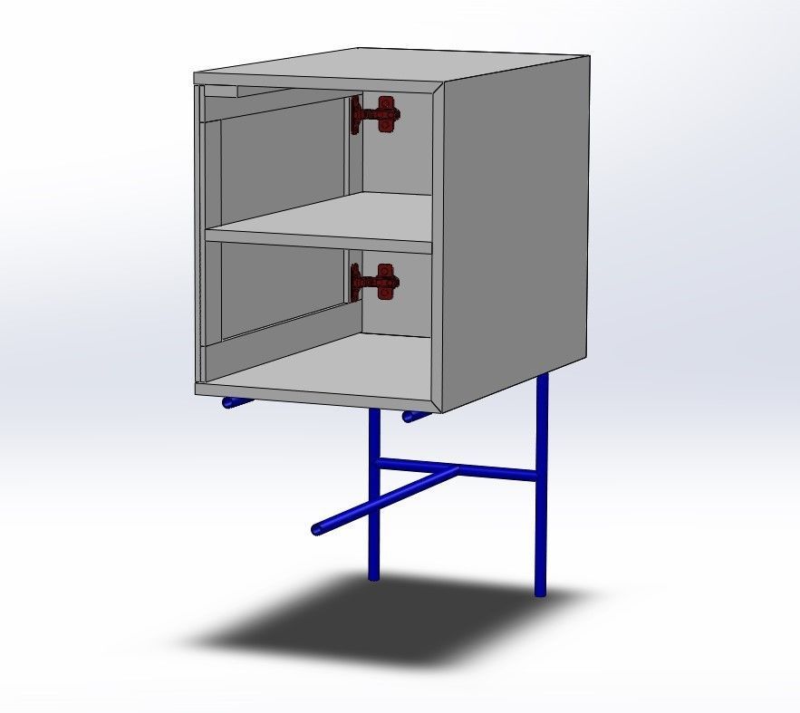 Sideboard 3D model 2 cabinet with legs 3D model_4