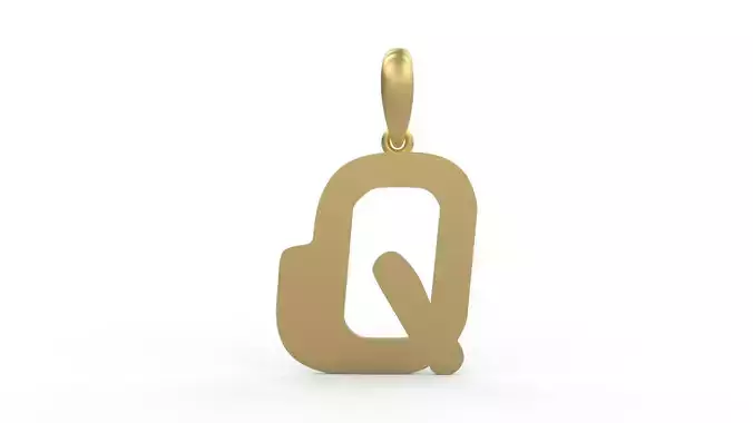 Initial Letters Pendant Videophreak Q