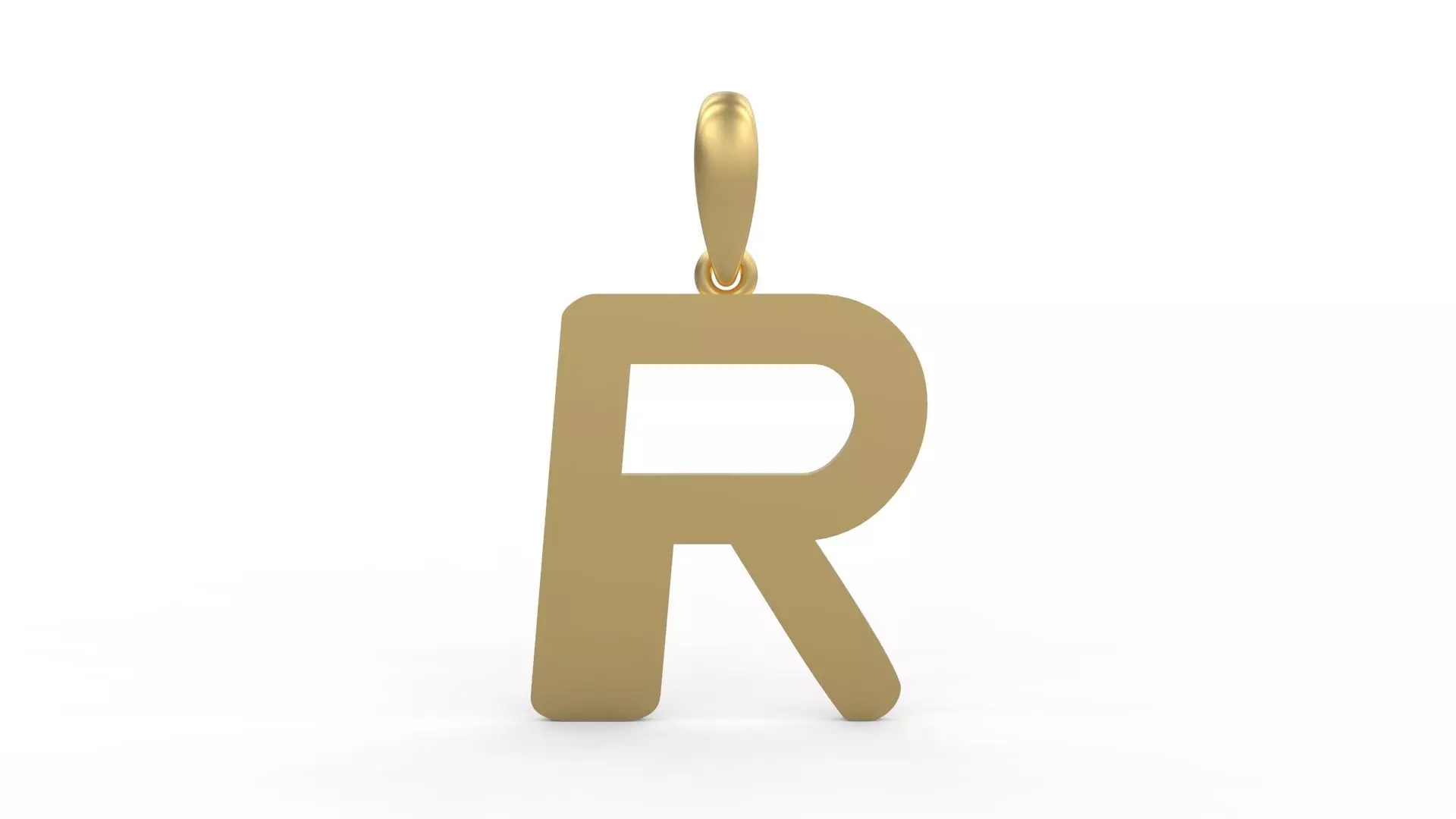 Initial Letters Pendant Videophreak R 3D print model_0